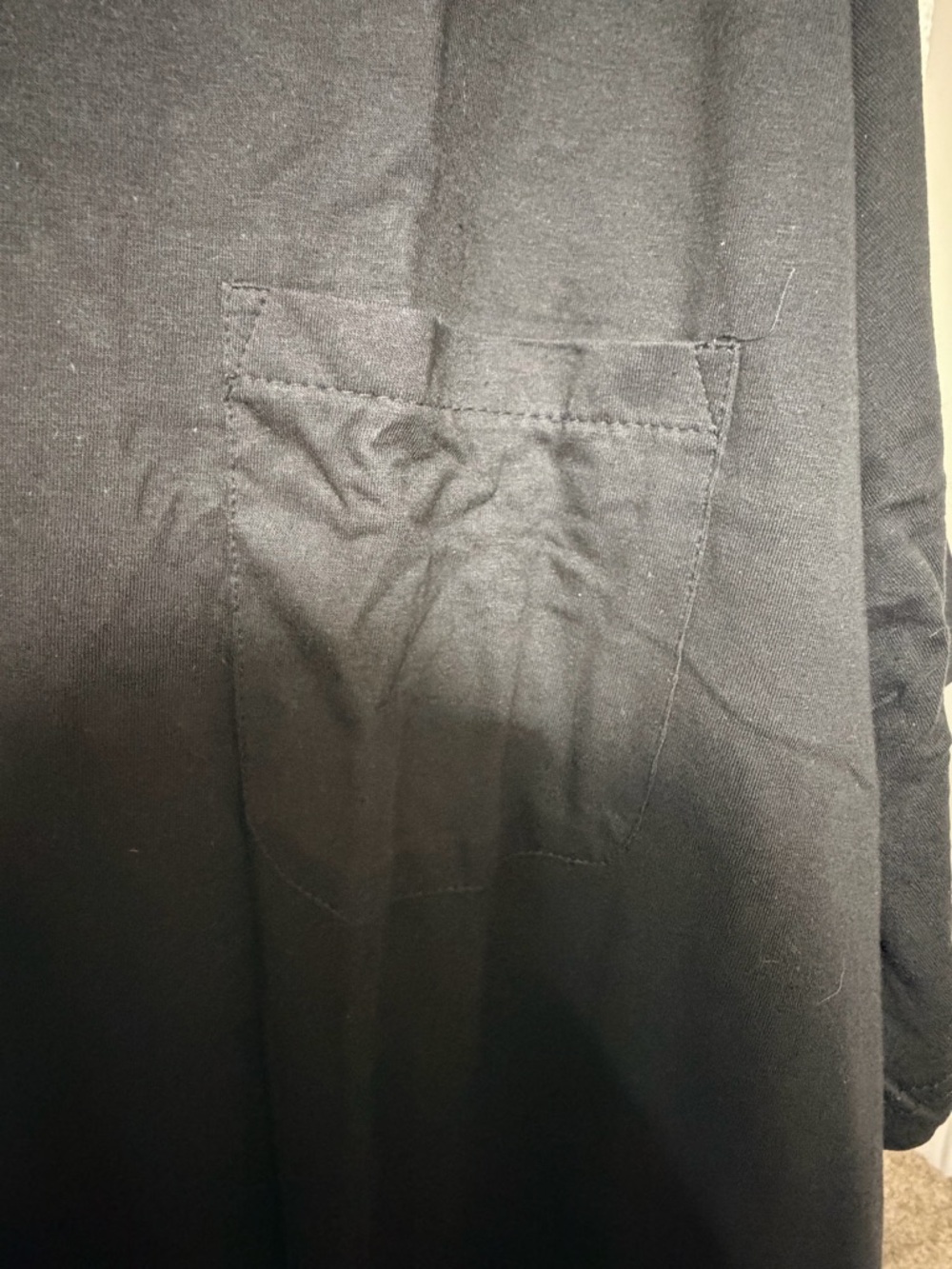 Classic Men's Black Crewneck T‑Shirt with pocket 6XL - Picture 10 of 10